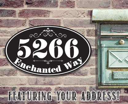 Personalized - Address Plaque - Oval - Metal Sign