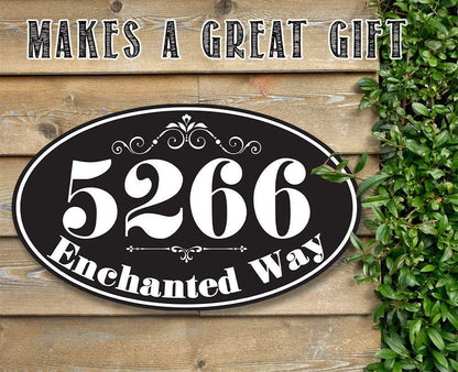 Personalized - Address Plaque - Oval - Metal Sign