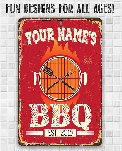 Personalized - BBQ -  Metal Sign