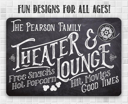 Personalized - Theater and Lounge - Metal Sign