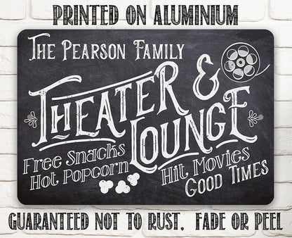 Personalized - Theater and Lounge - Metal Sign