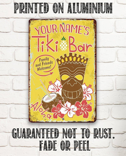 Personalized - Tiki Bar - Metal Sign