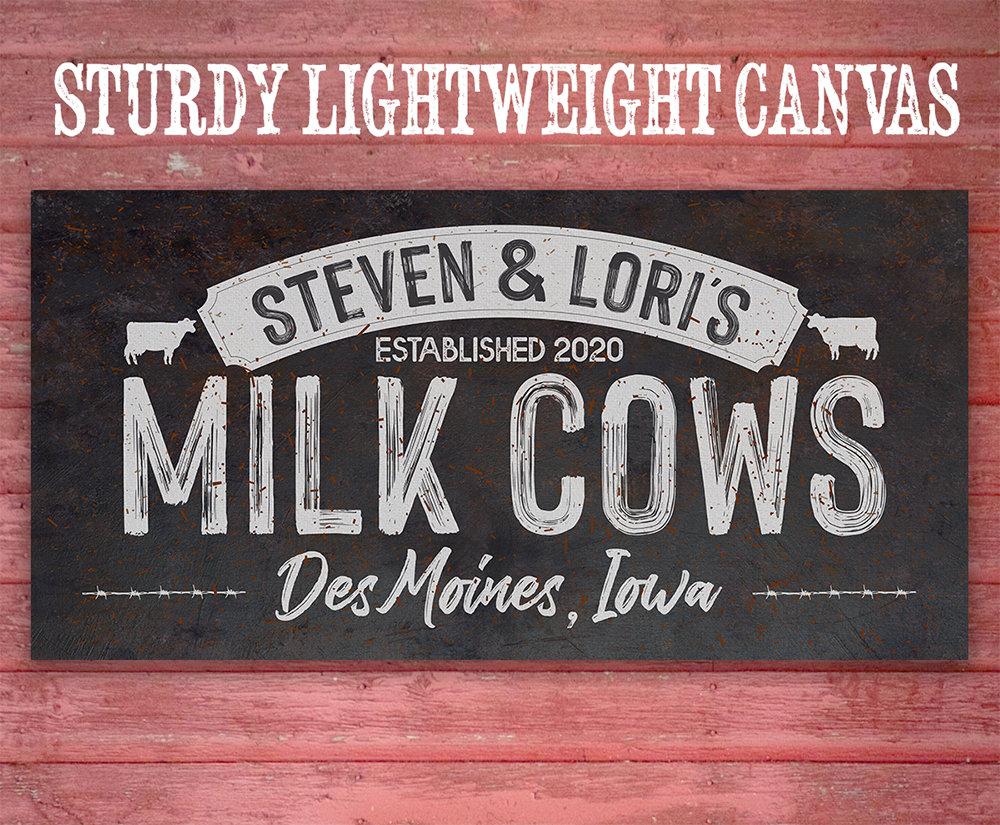 Personalized - Milk Cows - Canvas