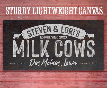 Personalized - Milk Cows - Canvas