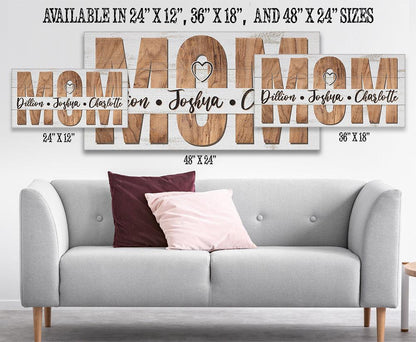 Personalized - Mom and Children - Canvas