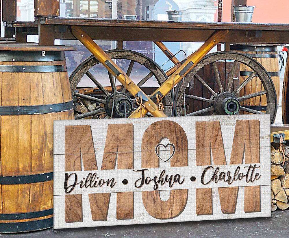 Personalized - Mom and Children - Canvas