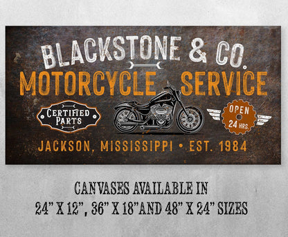 Personalized - Motorcycle Service - Canvas