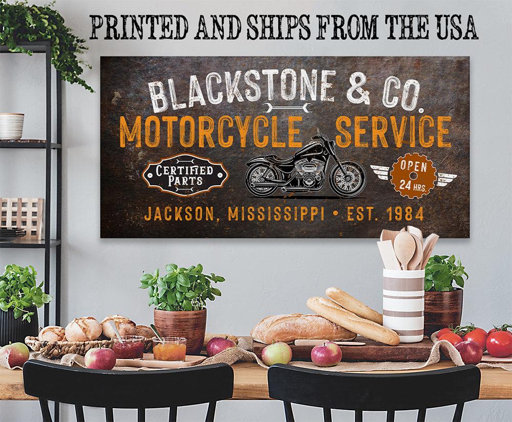 Personalized - Motorcycle Service - Canvas