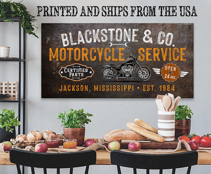 Personalized - Motorcycle Service - Canvas