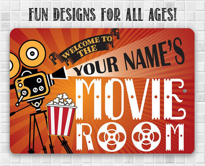 Personalized - Movie Room - Metal Sign