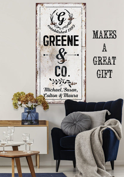 Personalized - Name & Co - Canvas