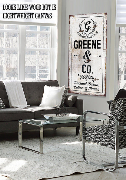 Personalized - Name & Co - Canvas