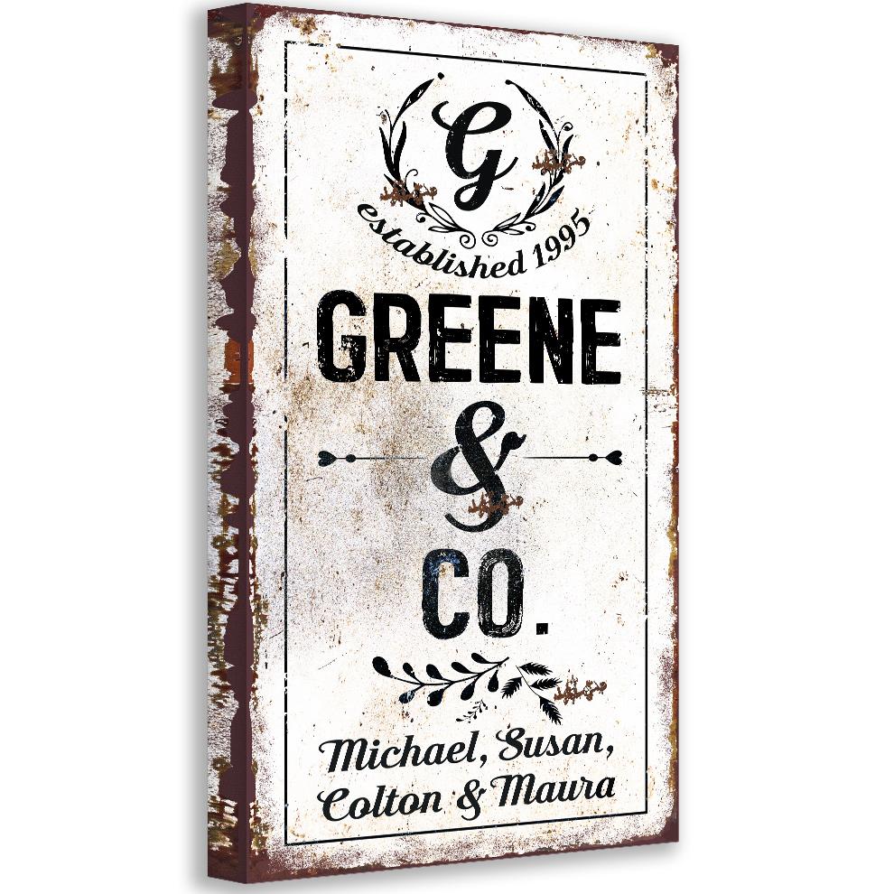 Personalized - Name & Co - Canvas