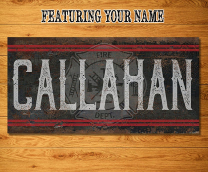 Personalized - Name Firefighter - Canvas