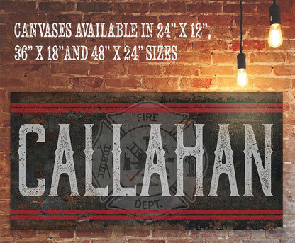 Personalized - Name Firefighter - Canvas