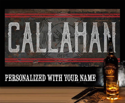Personalized - Name Firefighter - Canvas