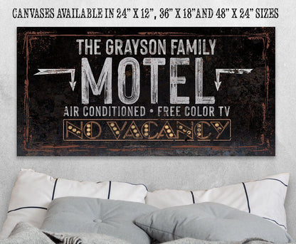 Personalized - No Vacancy Motel - Canvas