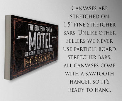 Personalized - No Vacancy Motel - Canvas