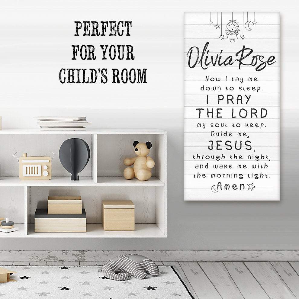 Personalized - Now I Lay Me Down - Canvas