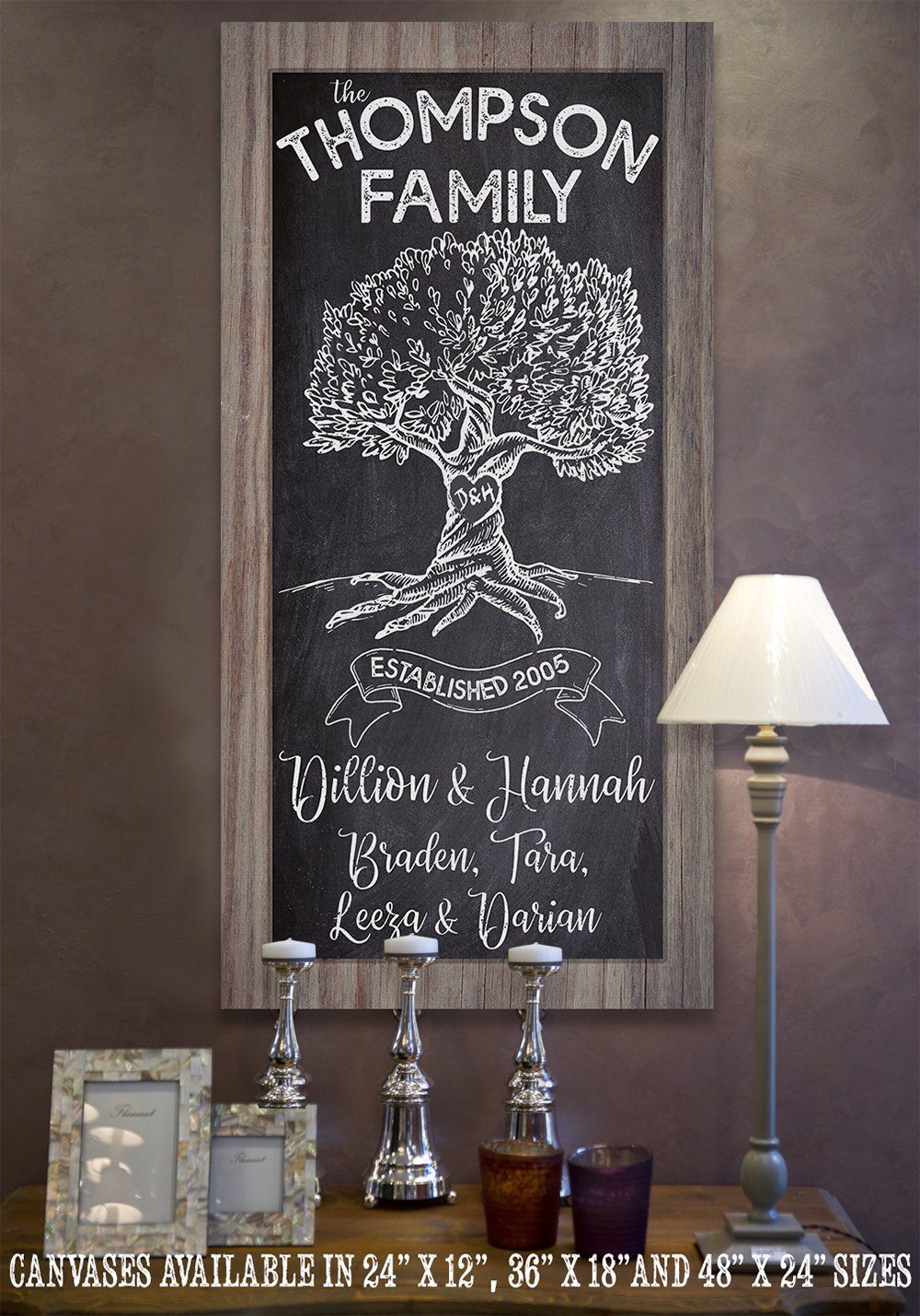 Personalized - Old Family Tree - Canvas
