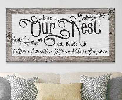 Personalized - Our Nest - Canvas
