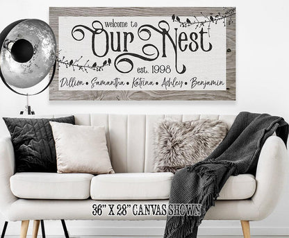 Personalized - Our Nest - Canvas