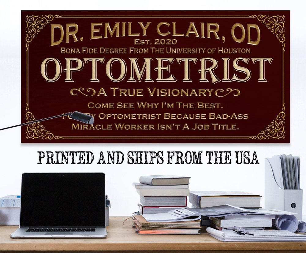 Personalized - Professional Optometrist - Canvas