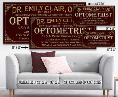 Personalized - Professional Optometrist - Canvas