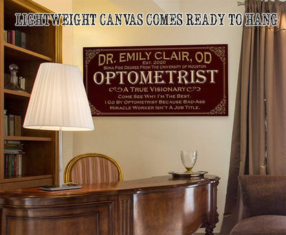 Personalized - Professional Optometrist - Canvas