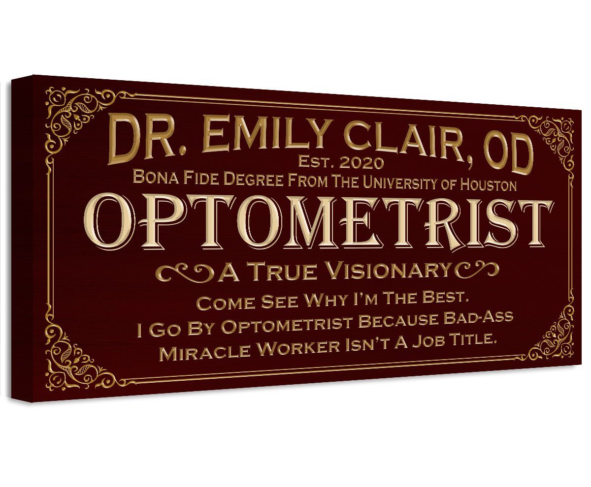Personalized - Professional Optometrist - Canvas