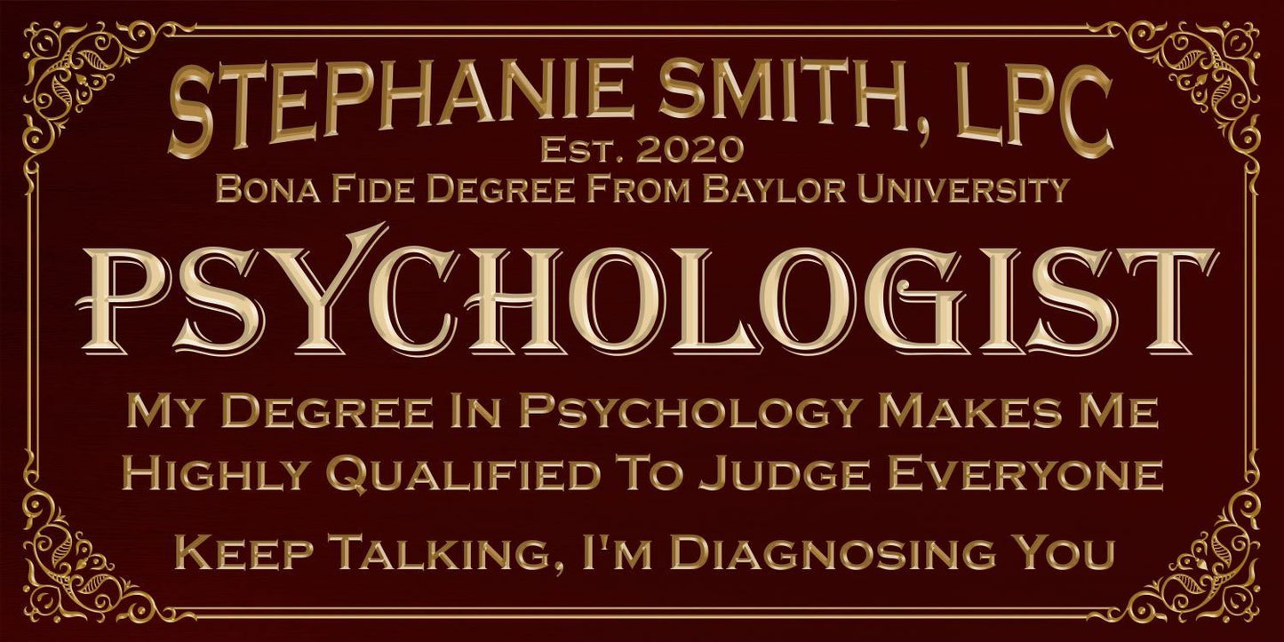 Personalized - Professional Psychologist - Canvas