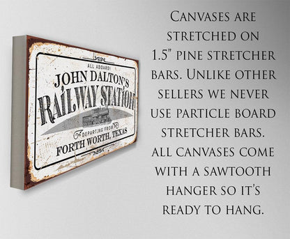 Personalized - Railway Station - Canvas