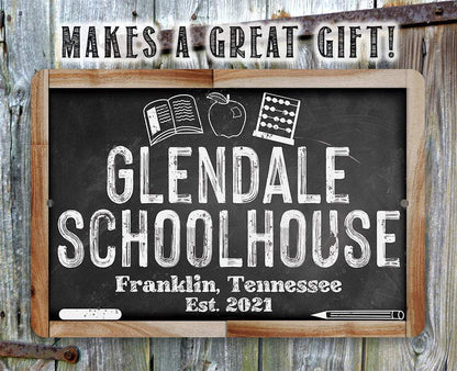 Personalized - Schoolhouse - Metal Sign
