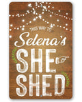 Personalized - She Shed Directional - Metal Sign
