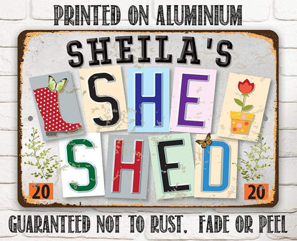 Personalized - She Shed - Metal Sign