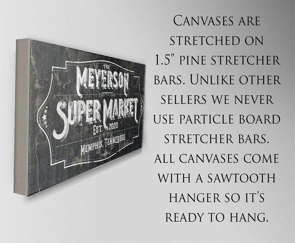 Personalized - Super Market - Canvas