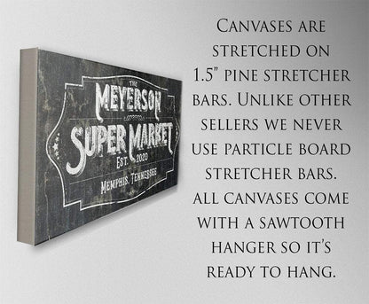 Personalized - Super Market - Canvas