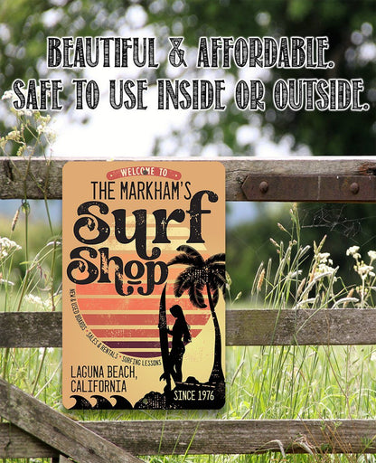 Personalized - Surf Shack - Metal Sign