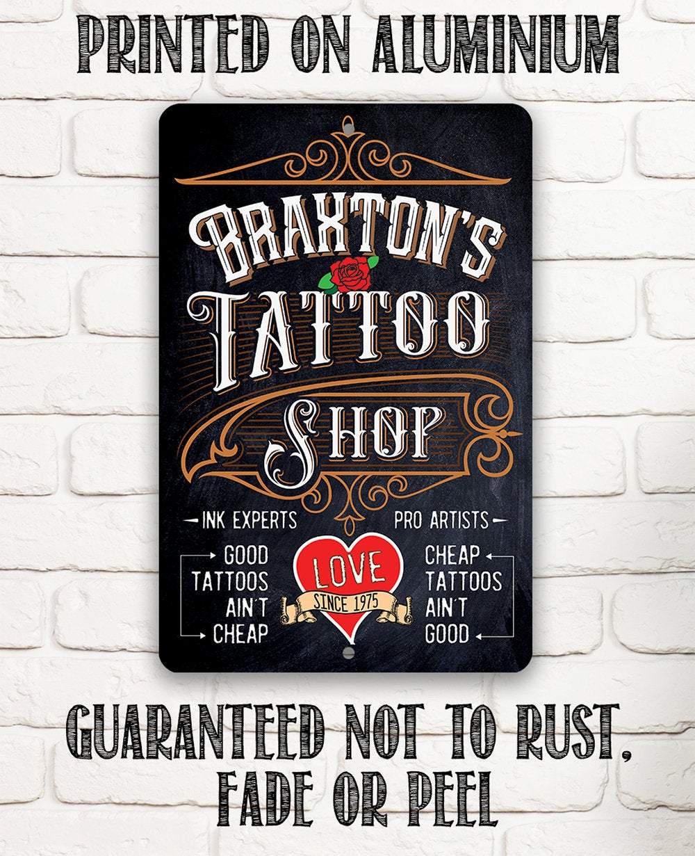 Personalized - Tattoo Shop - Metal Sign