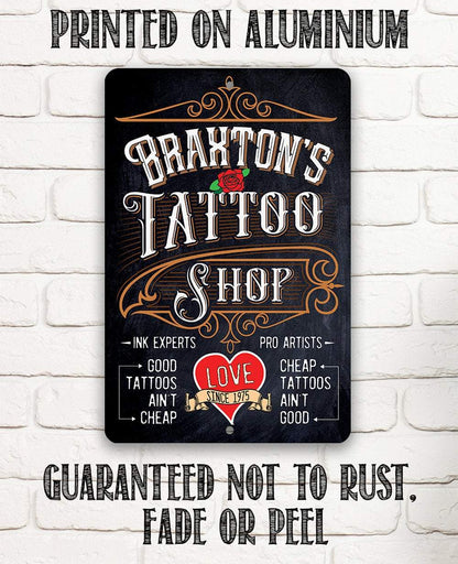 Personalized - Tattoo Shop - Metal Sign
