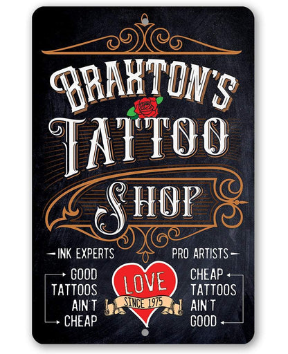 Personalized - Tattoo Shop - Metal Sign