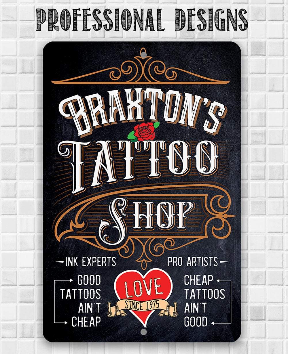 Personalized - Tattoo Shop - Metal Sign