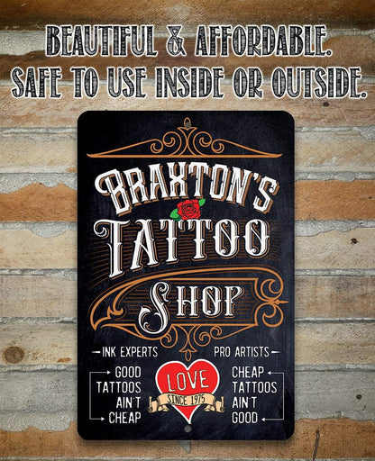 Personalized - Tattoo Shop - Metal Sign