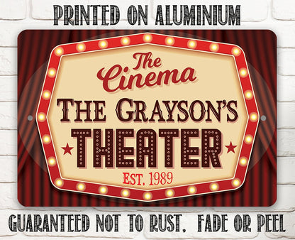 Personalized - The Cinema - Metal Sign