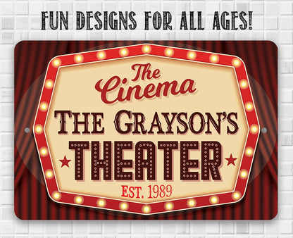 Personalized - The Cinema - Metal Sign