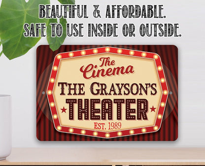 Personalized - The Cinema - Metal Sign