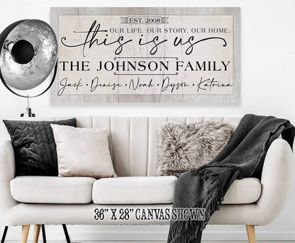 Personalized - This Is Us Our Life - Canvas