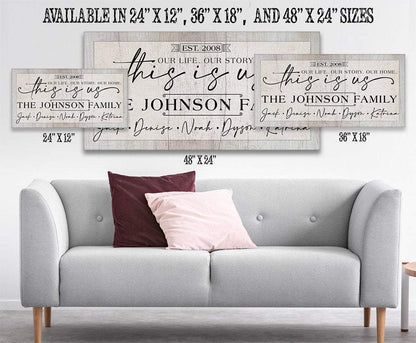 Personalized - This Is Us Our Life - Canvas