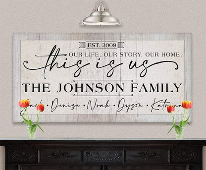 Personalized - This Is Us Our Life - Canvas
