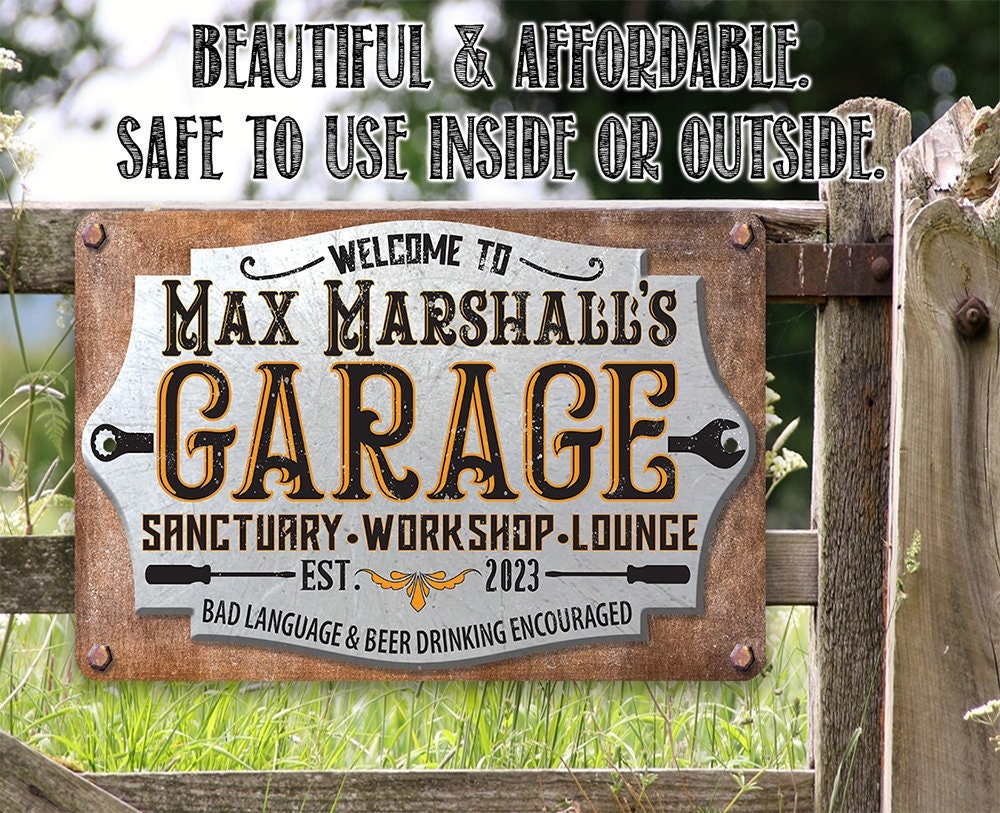 Personalized - Welcome to Garage - Metal Sign